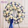 Blue & White Memorial Wreath