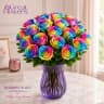 Rainbow Rose Bouquet